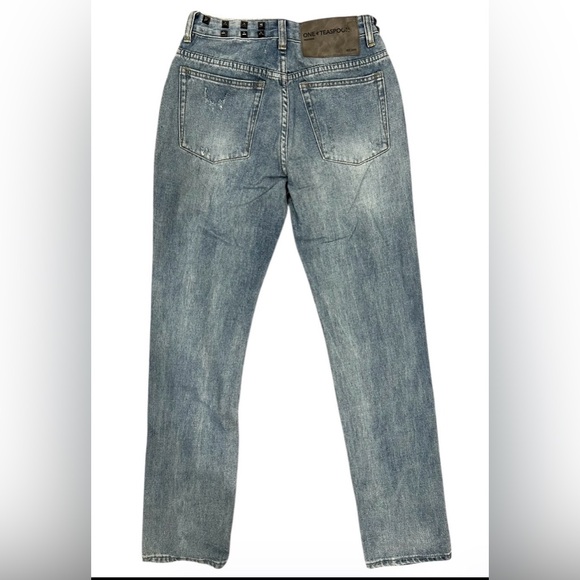 One Teaspoon Light Blue Straight Leg Jeans - Picture 3 of 6
